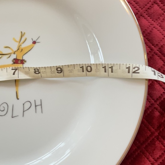 Pottery Barn 12” Rudolf Reindeer Plate - Picture 5 of 5